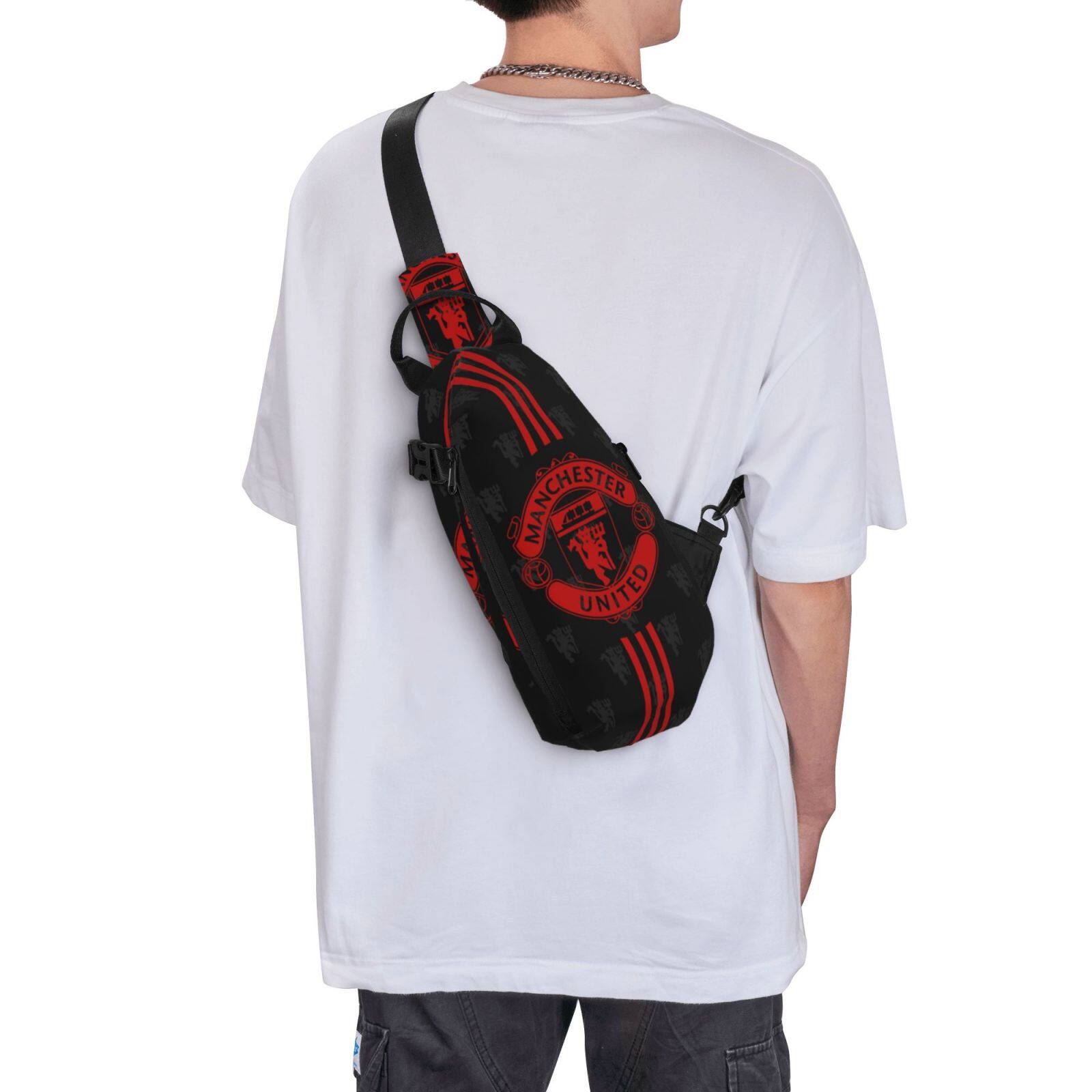 【Ready Stock】 Manchesters United Crossbody Backpack Unisex Shoulder Strap Backpack Sling Chest Fashion Versatile Messenger Bag